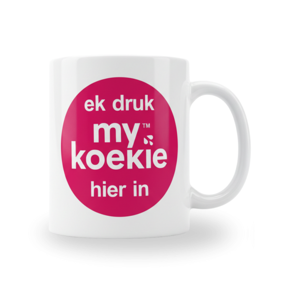 Ek Druk MyKoekie Hier In Mug The My Koekie™ Indruk Beker