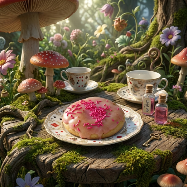 Alice in Wonderland Theme MyKoekie_Strawberries and Cream Tert Koekie (Strawberries & Cream)